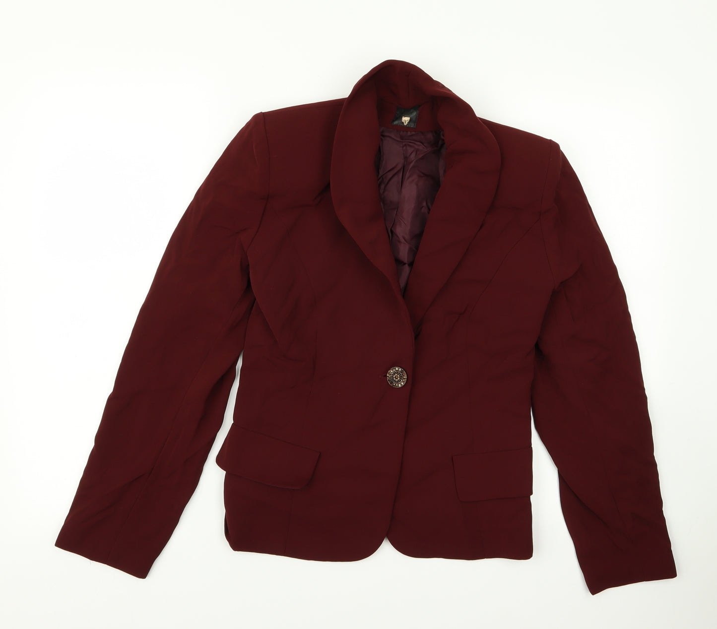Preworn Womens Red  Velour Jacket  Size M