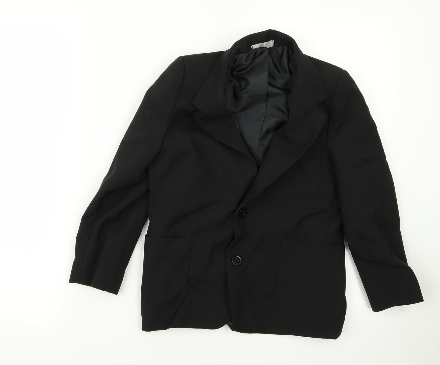 m&s Girls Black   Jacket  Size 8 Years
