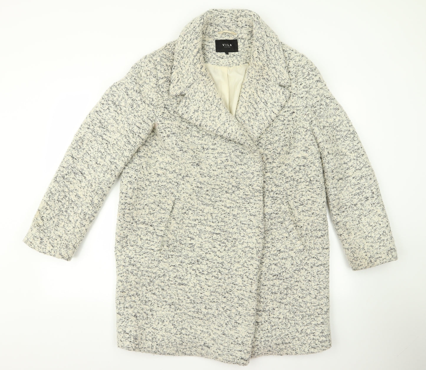 villa Womens Beige   Overcoat Jacket Size M