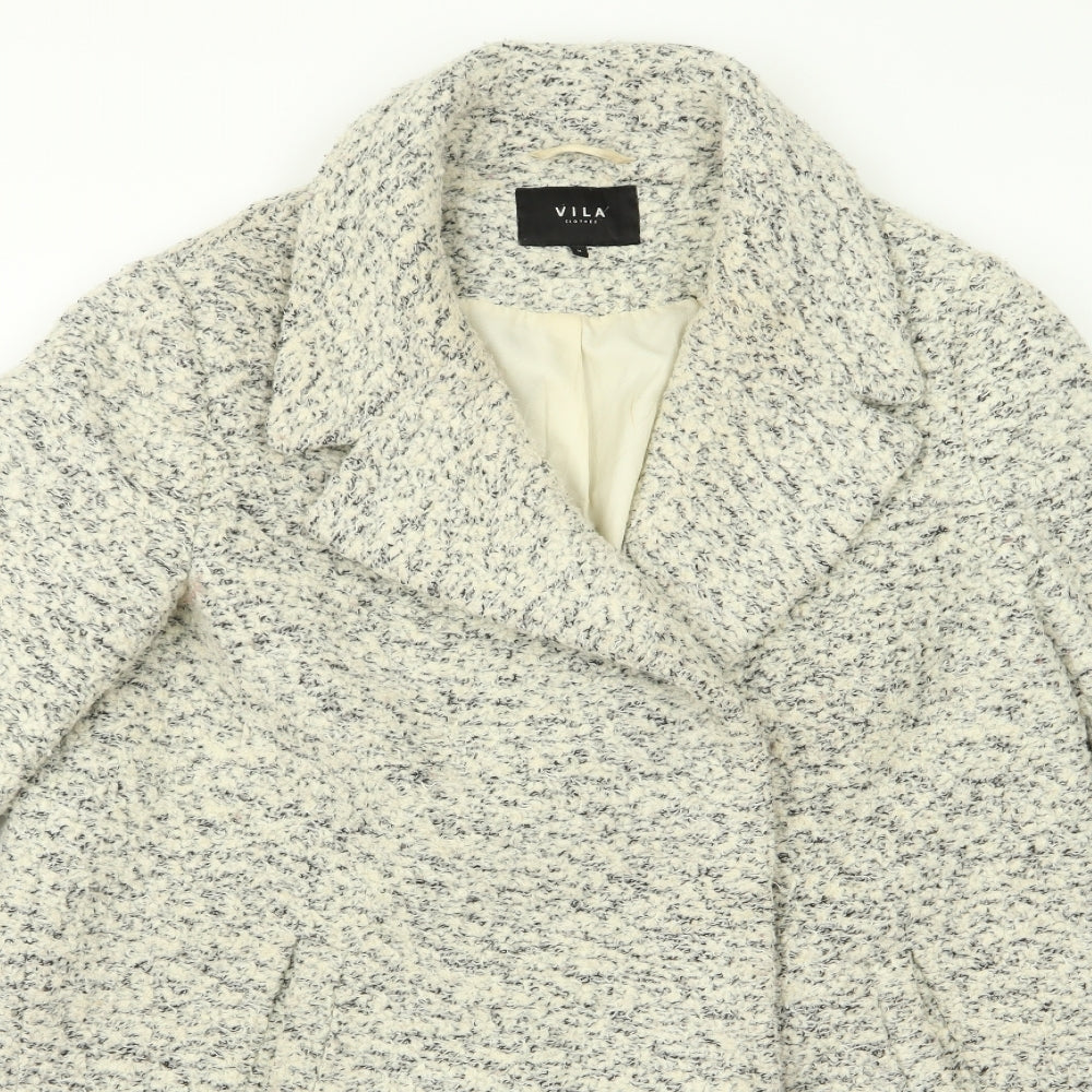 villa Womens Beige   Overcoat Jacket Size M