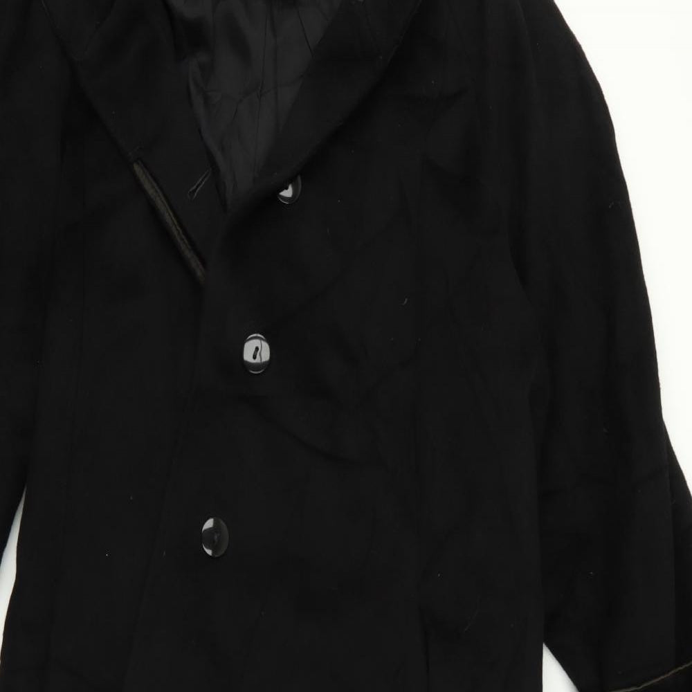 kathy joe Womens Black   Overcoat Jacket Size 2XL