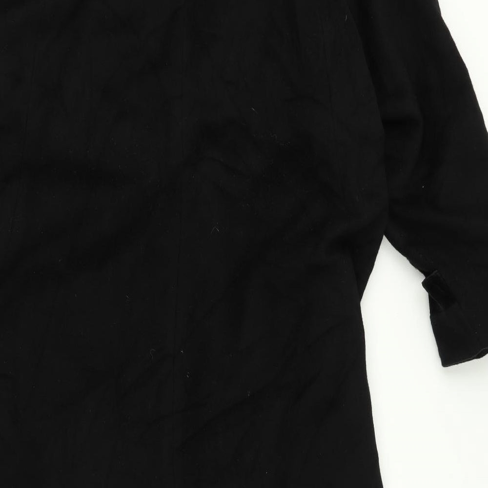 kathy joe Womens Black   Overcoat Jacket Size 2XL