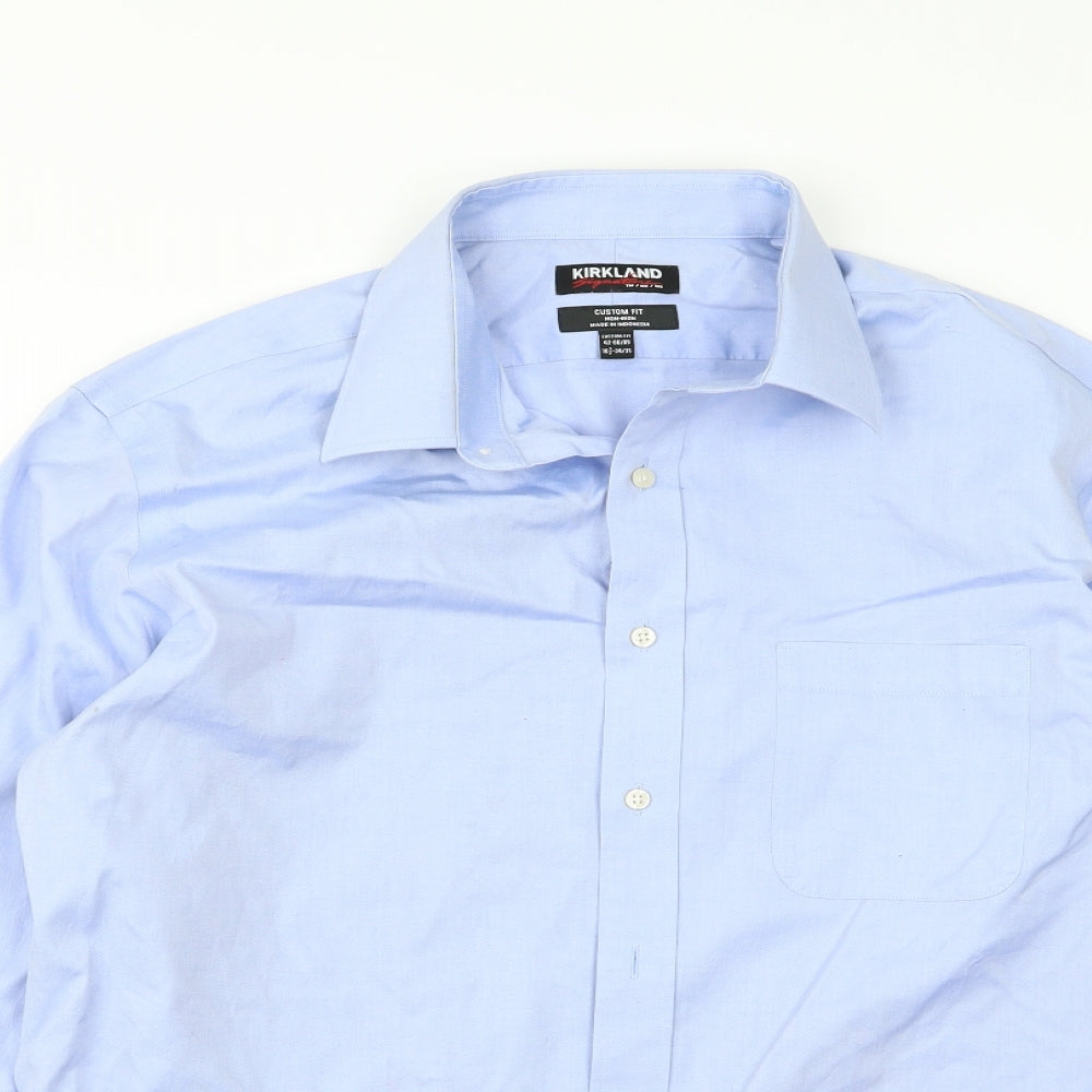 Kirkland Mens Blue    Button-Up Size 16