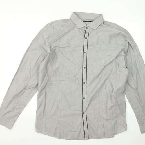 NEXT Mens Grey    Button-Up Size 17