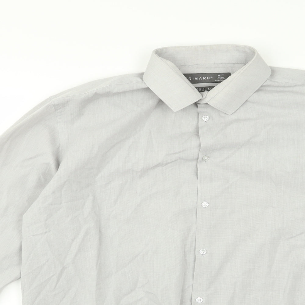 Primark Mens Grey    Dress Shirt Size 16