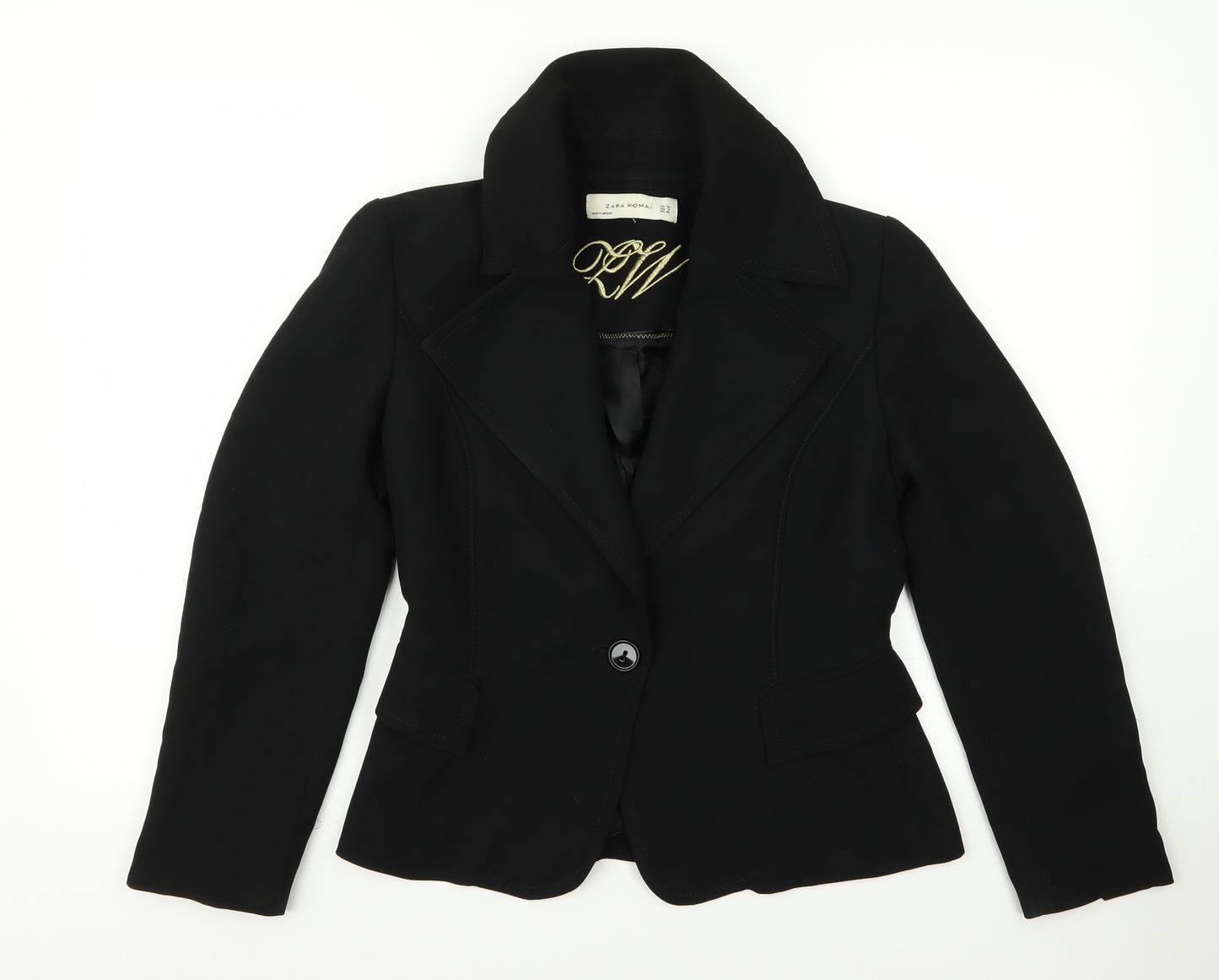 Zara Womens Black  Rayon Jacket  Size 16