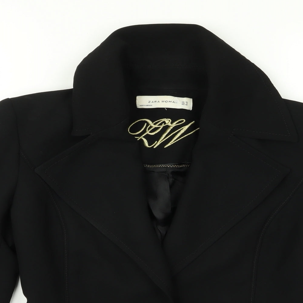 Zara Womens Black  Rayon Jacket  Size 16
