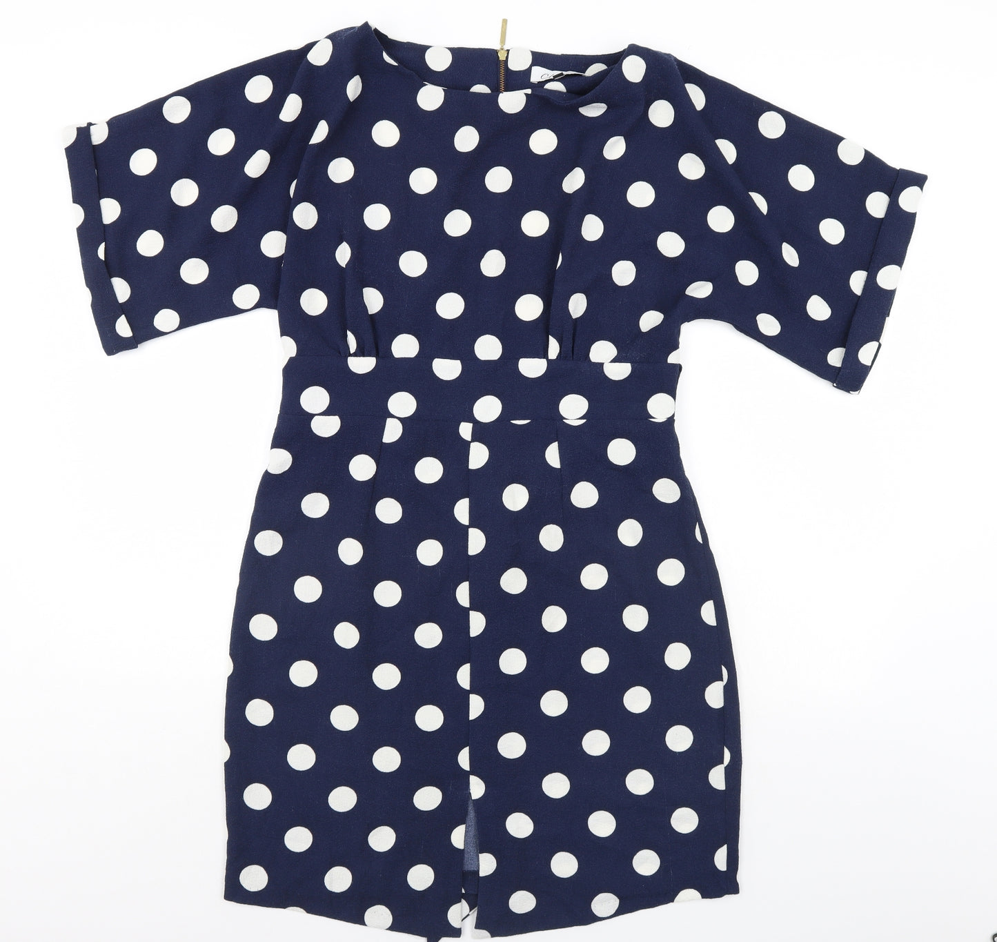 Closet Womens Blue Polka Dot  A-Line  Size 14