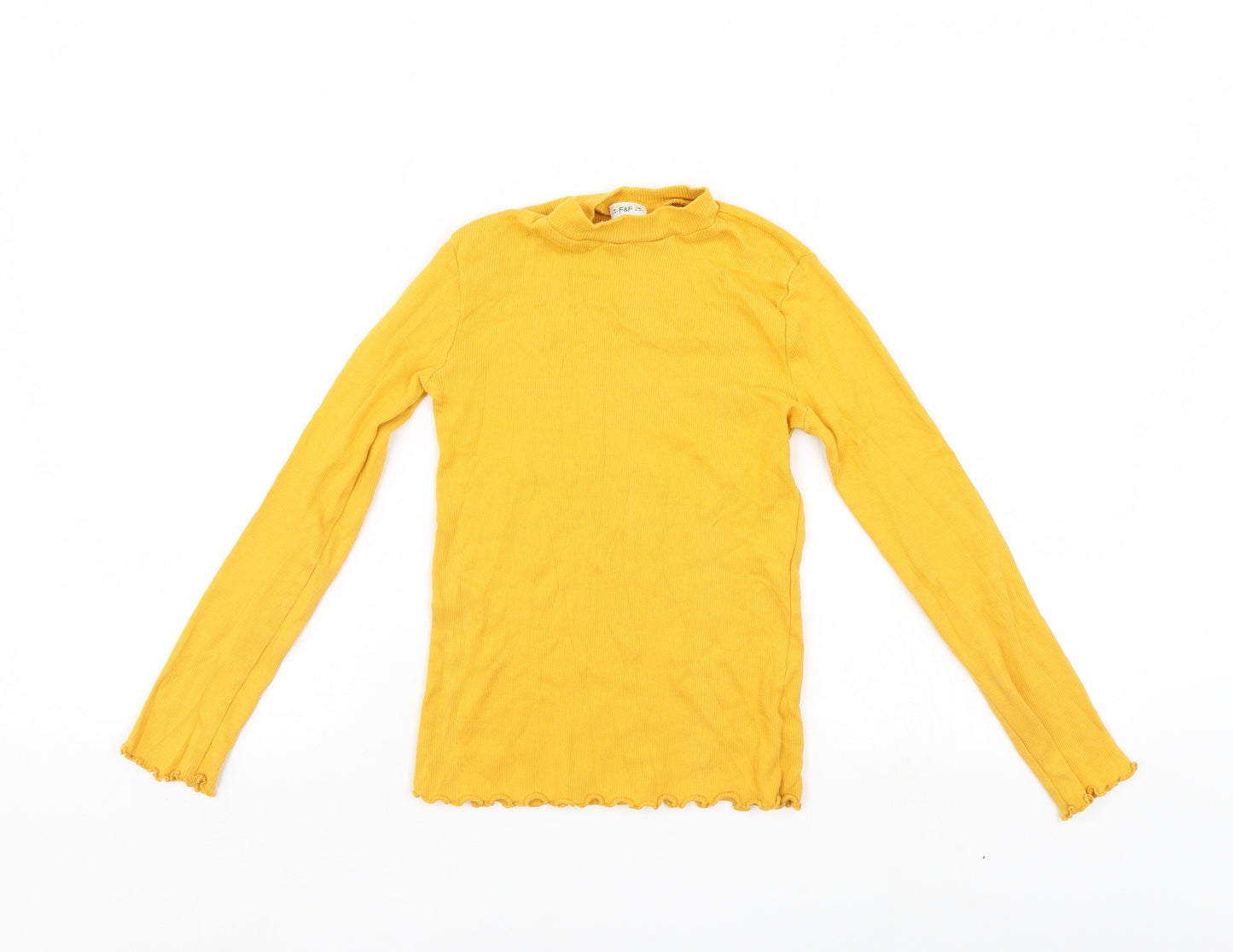 F&F Girls Yellow   Pullover Jumper Size 9-10 Years