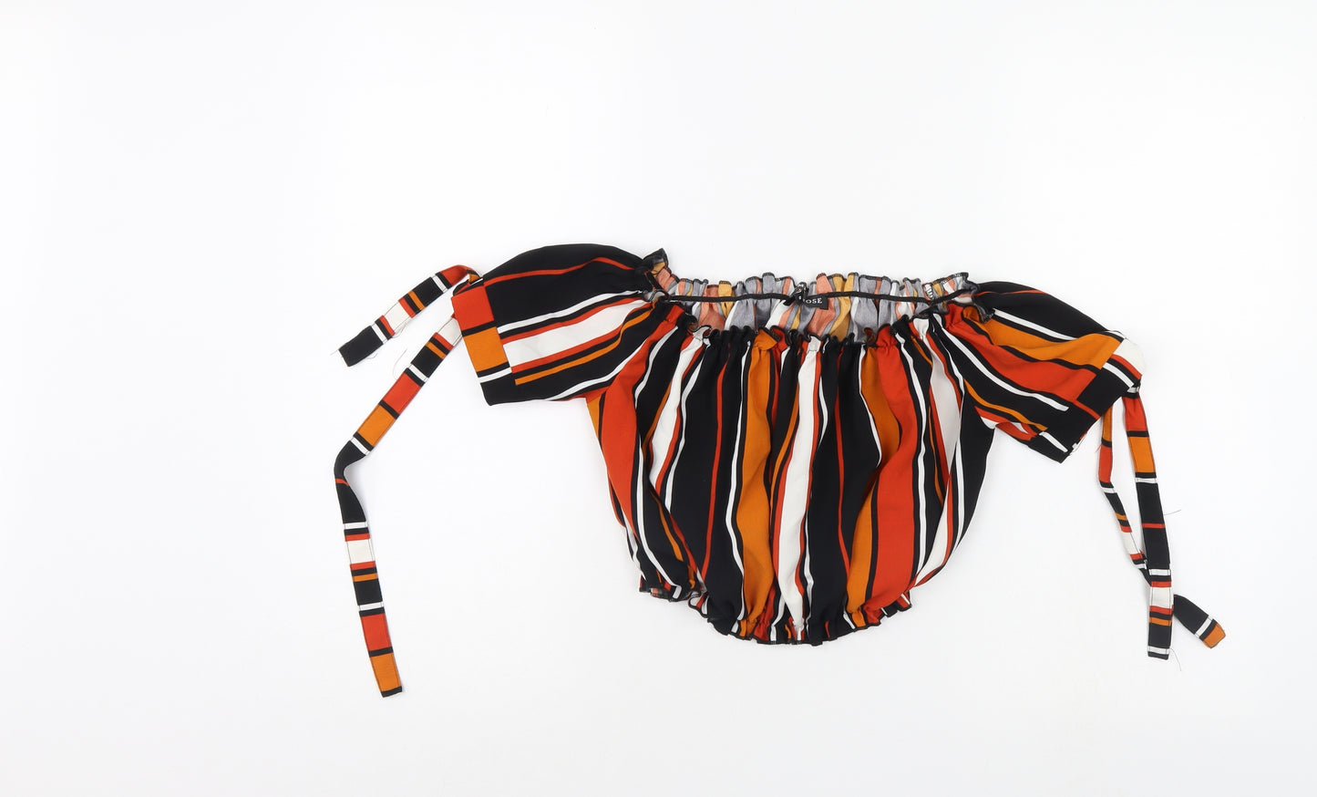 Cameo Rose Womens Multicoloured Striped  Basic Blouse Size 8  - cropped