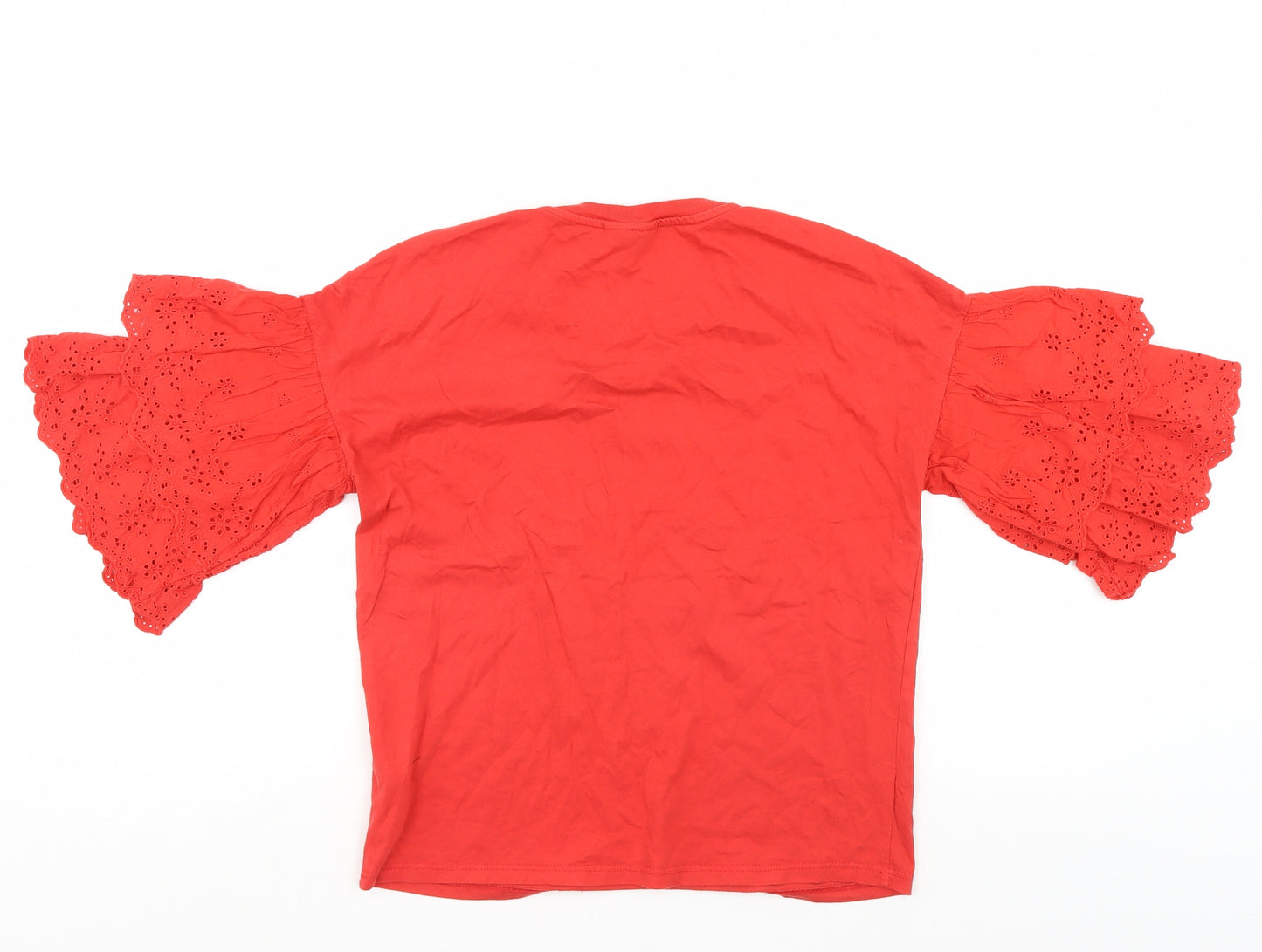 Top Shop Womens Red   Basic Blouse Size 10  - T SHIRT/BLOUSE