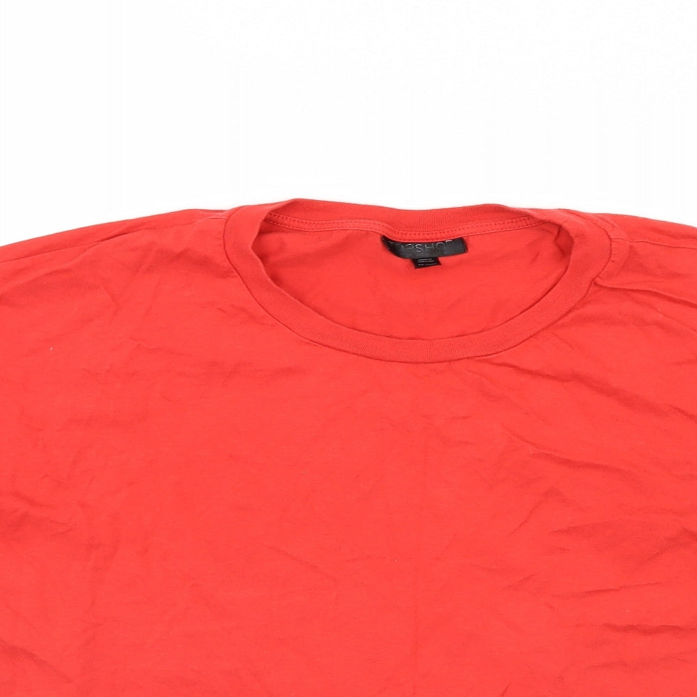 Top Shop Womens Red   Basic Blouse Size 10  - T SHIRT/BLOUSE
