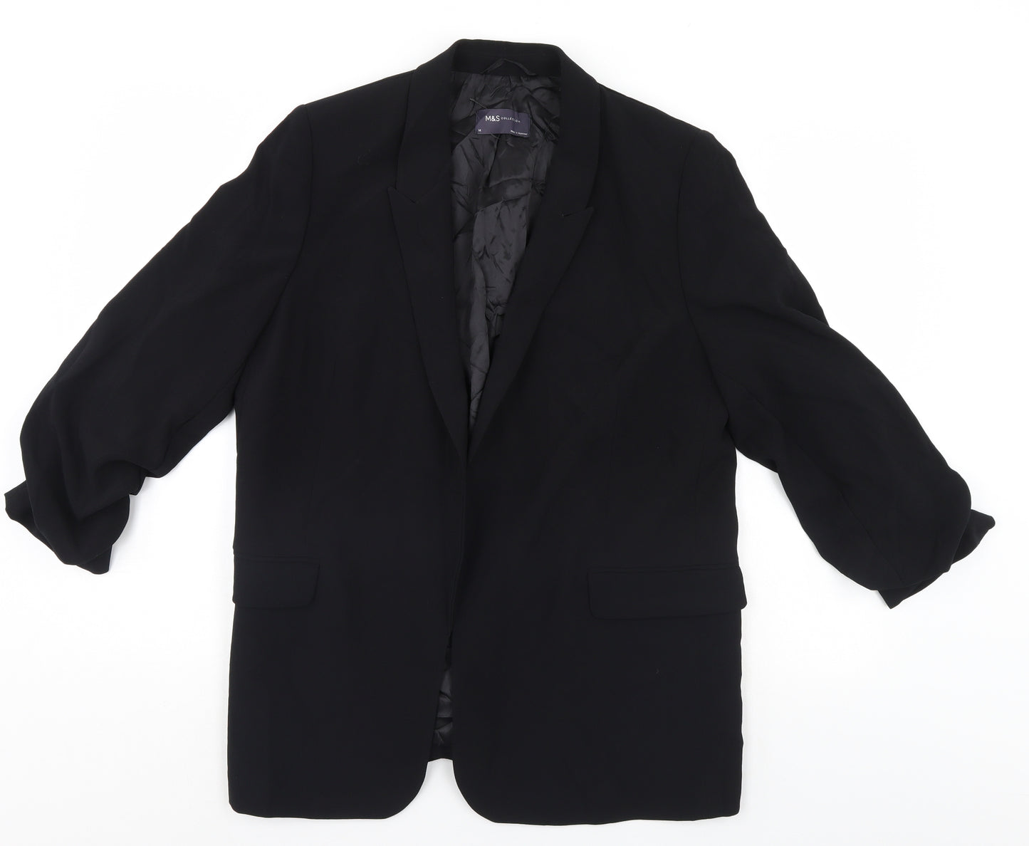 M&S Womens Black   Jacket Blazer Size 14