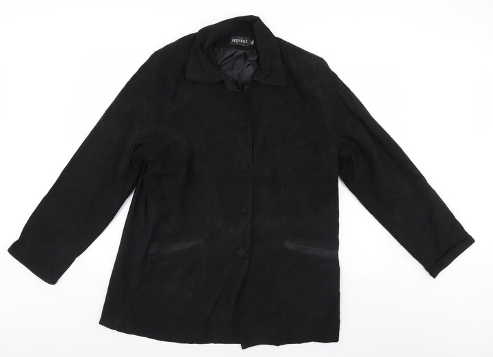 Vetistyle Womens Black   Overcoat Coat Size 16