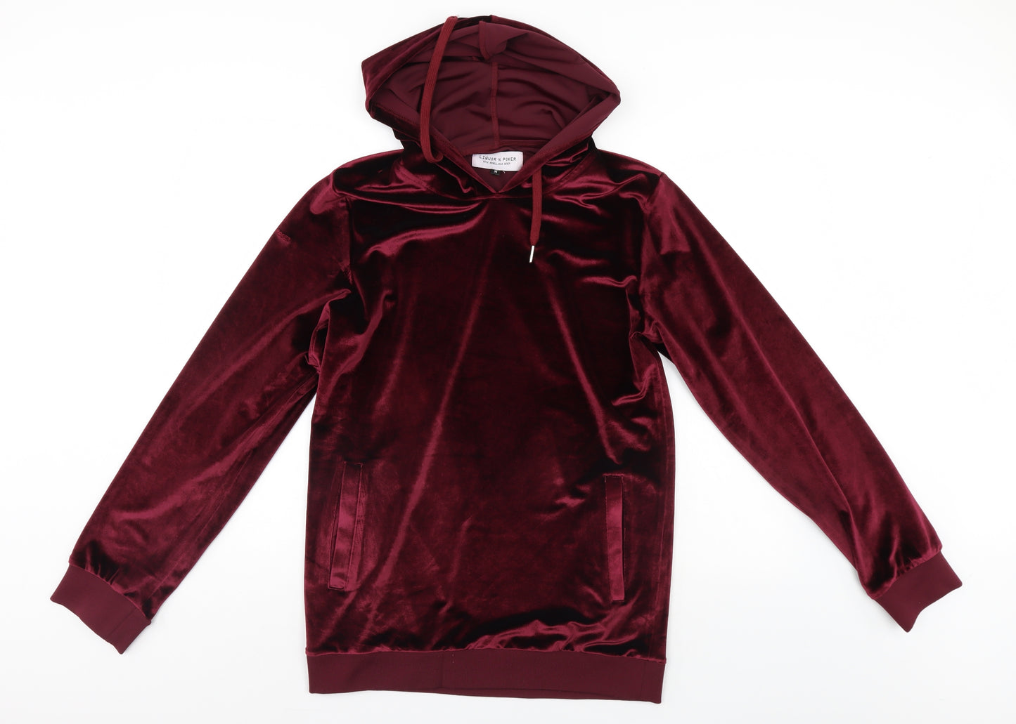 Liquor & Poker Womens Purple   Pullover Hoodie Size M