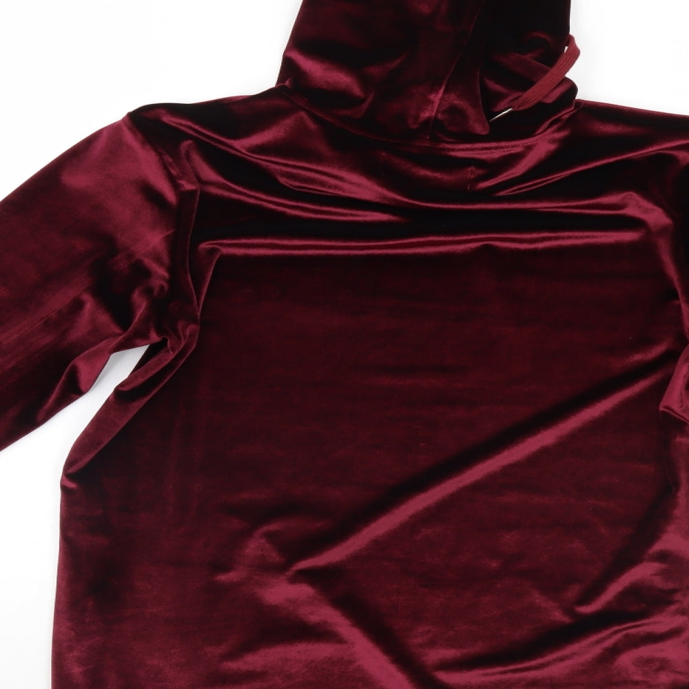 Liquor & Poker Womens Purple   Pullover Hoodie Size M