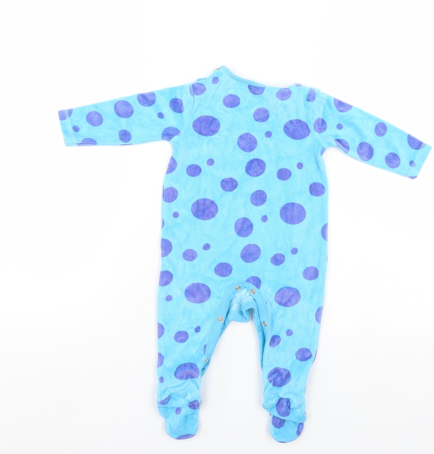 Disney Boys Blue Polka Dot  Babygrow One-Piece Size 6-9 Months  - disney