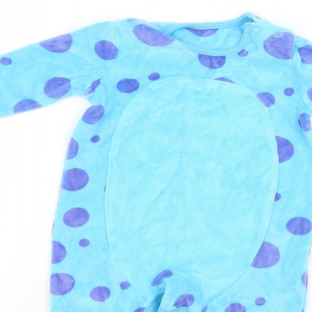 Disney Boys Blue Polka Dot  Babygrow One-Piece Size 6-9 Months  - disney