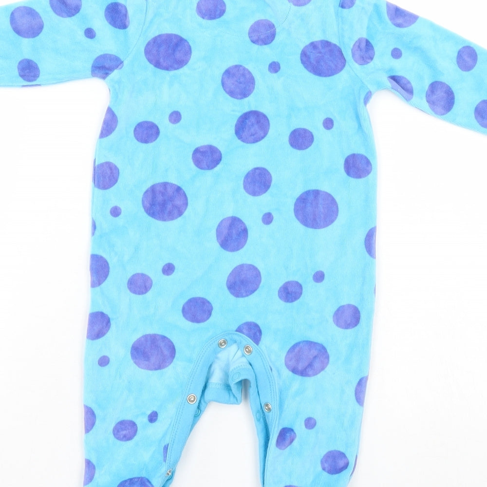 Disney Boys Blue Polka Dot  Babygrow One-Piece Size 6-9 Months  - disney
