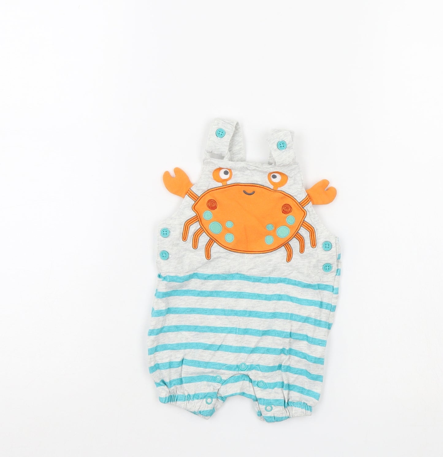 TU Baby Multicoloured Striped  Dungaree One-Piece Size 3-6 Months