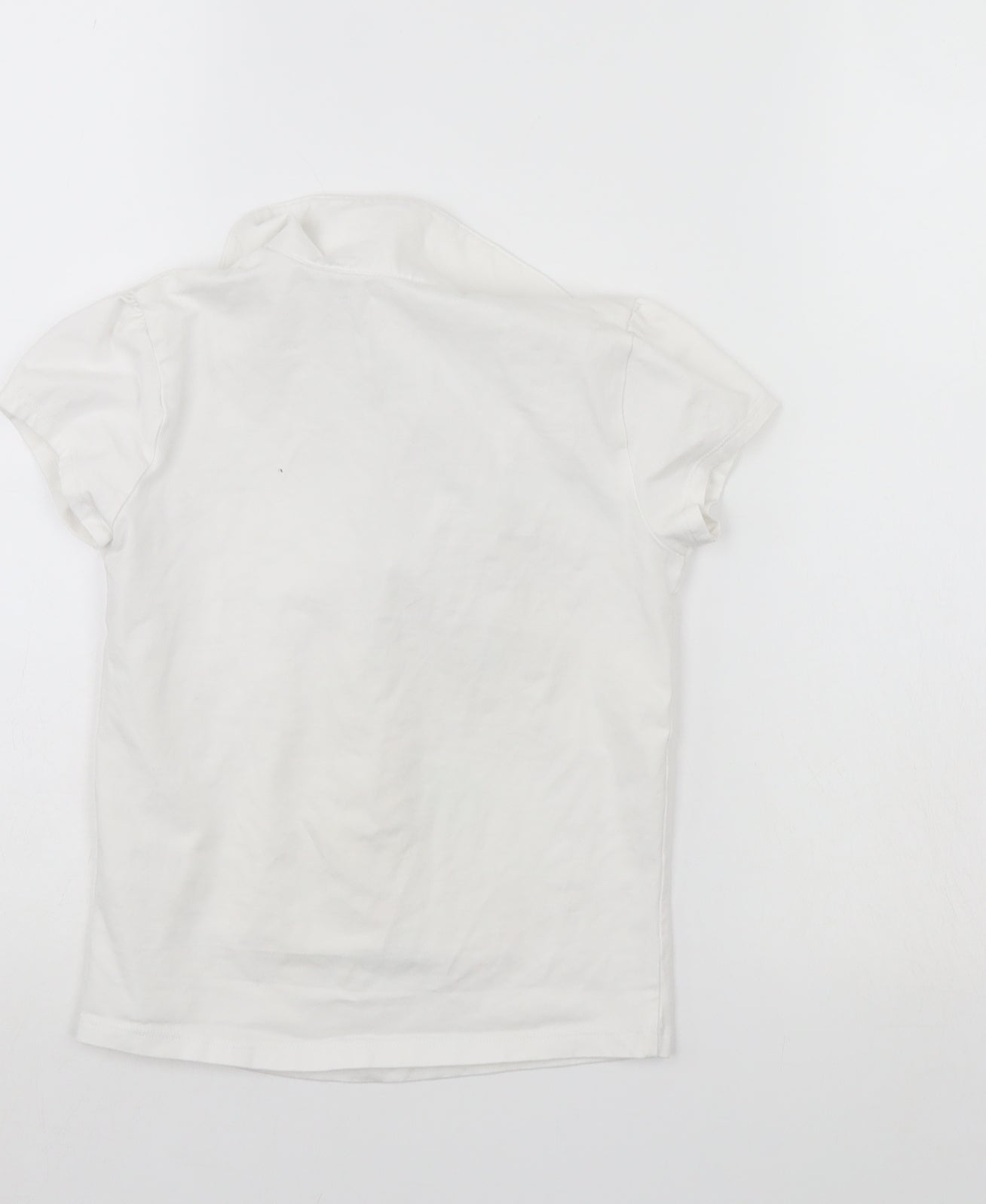 George Girls White   Basic T-Shirt Size 7-8 Years  - BBC children in need