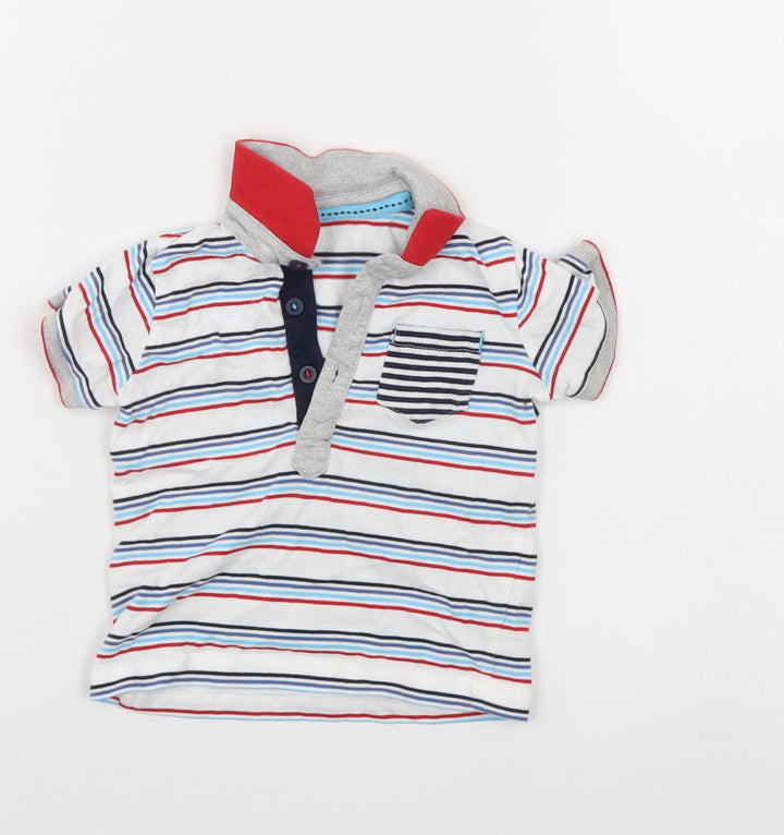 George Boys Multicoloured Striped  Pullover Polo Size 3-6 Months