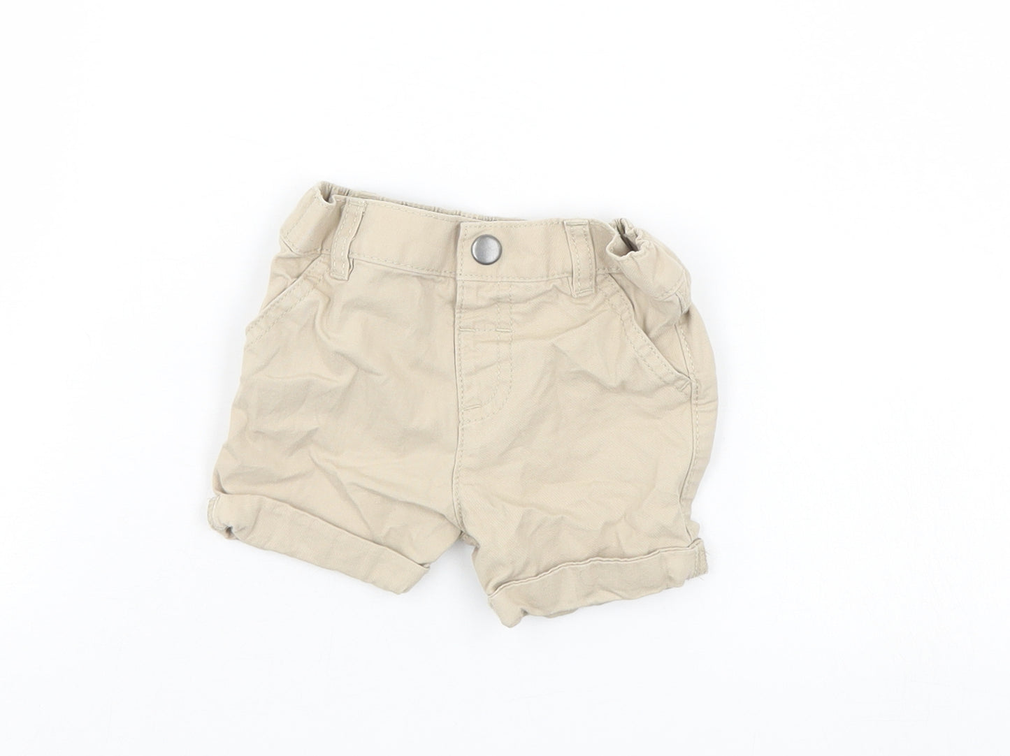 F&F Boys Beige   Cropped Trousers Size 3-6 Months  - chino shorts