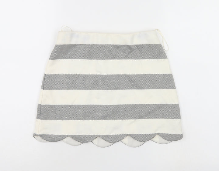Top Shop Womens Multicoloured Striped  A-Line Skirt Size 8