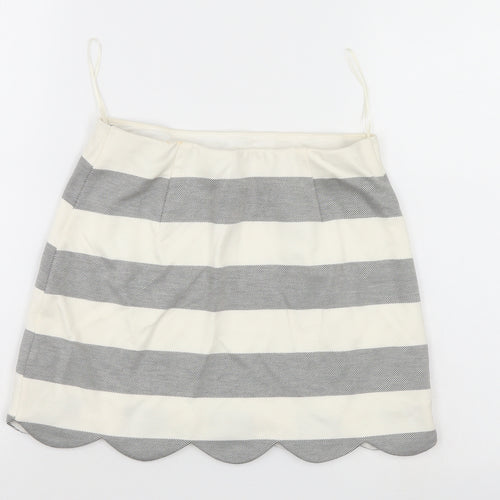 Top Shop Womens Multicoloured Striped  A-Line Skirt Size 8