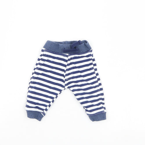 Lily & dan Baby Blue Striped  Sweatpants Trousers Size 0-3 Months