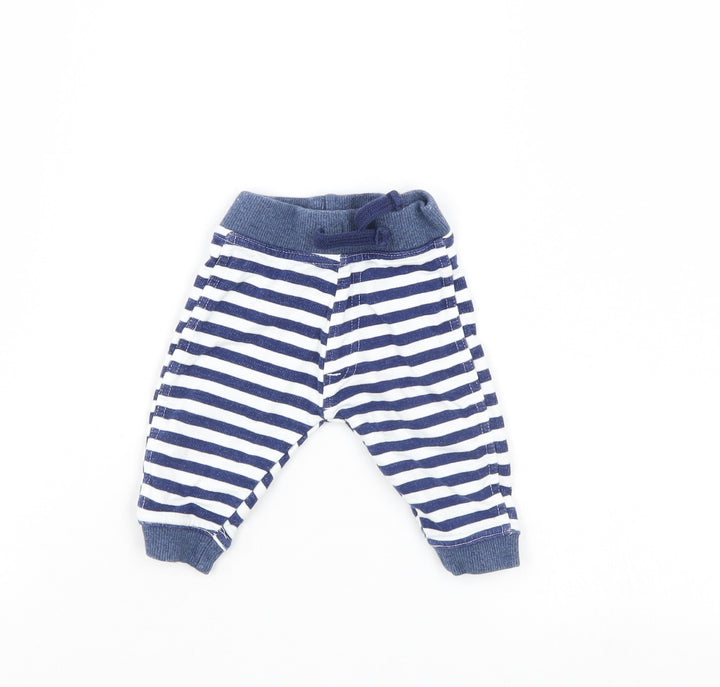 Lily & dan Baby Blue Striped  Sweatpants Trousers Size 0-3 Months