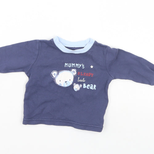 George Boys Blue   Pullover Jumper Size 3-6 Months