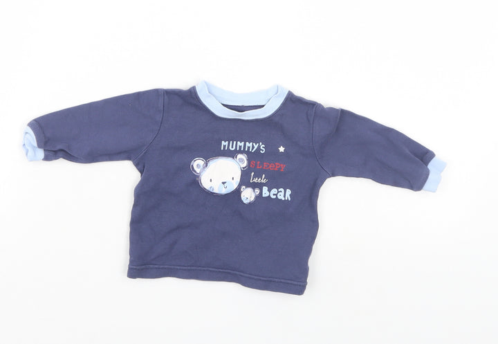 George Boys Blue Pullover Jumper Size 3-6 Months