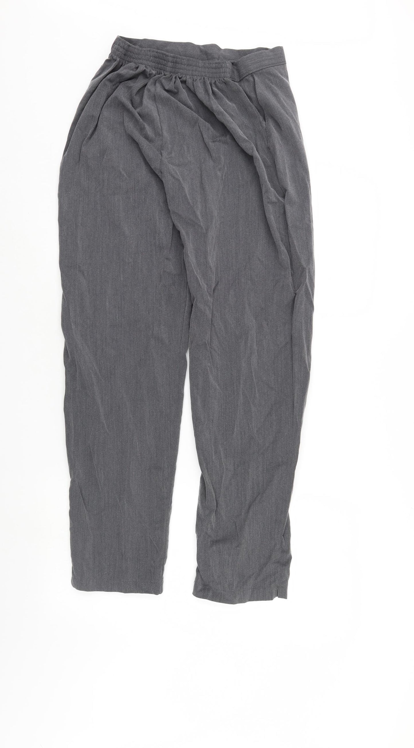 Preworn Womens Grey   Trousers  Size 16 L28 in - Elastic Waist