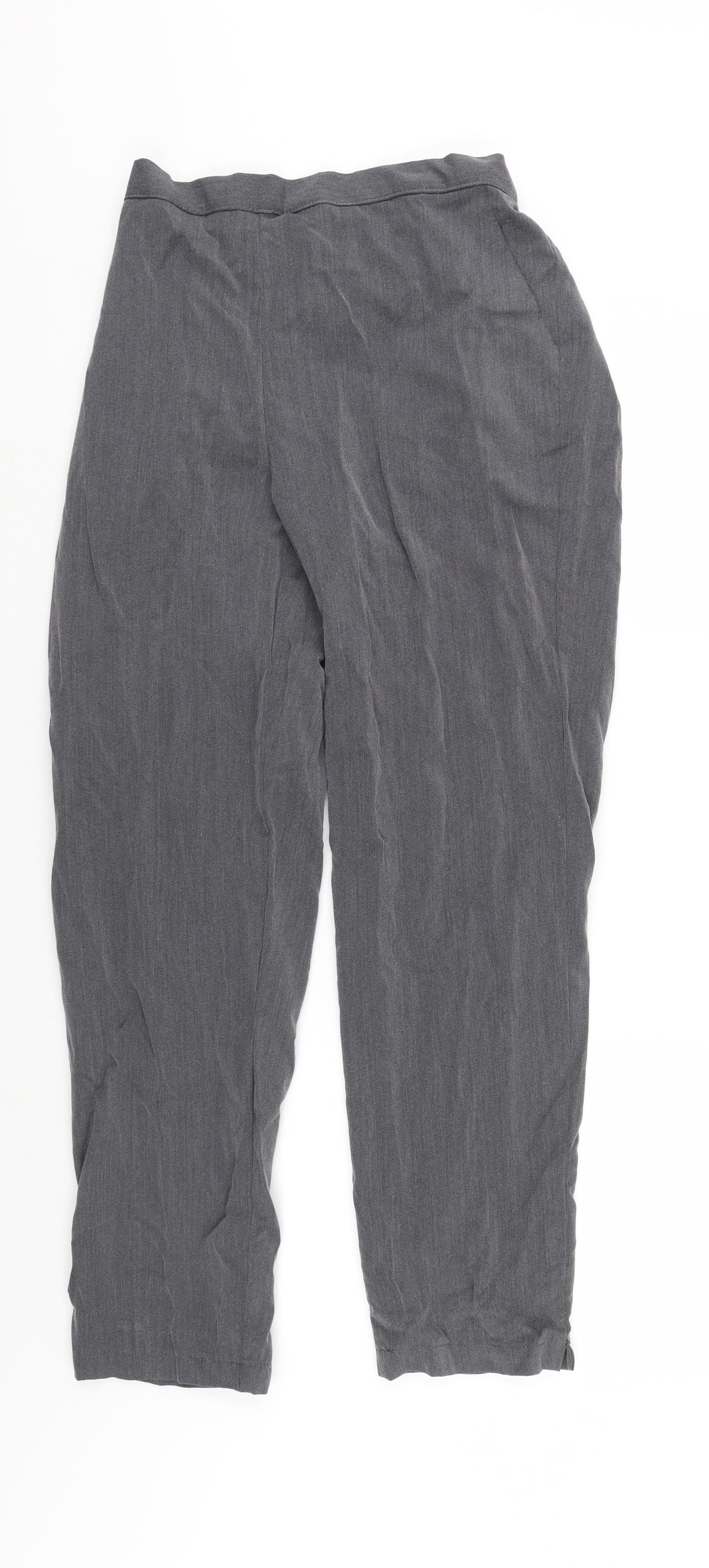 Preworn Womens Grey   Trousers  Size 16 L28 in - Elastic Waist