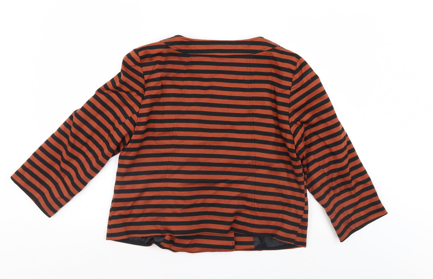 M&Co Womens Multicoloured Striped  Jacket Coatigan Size 16