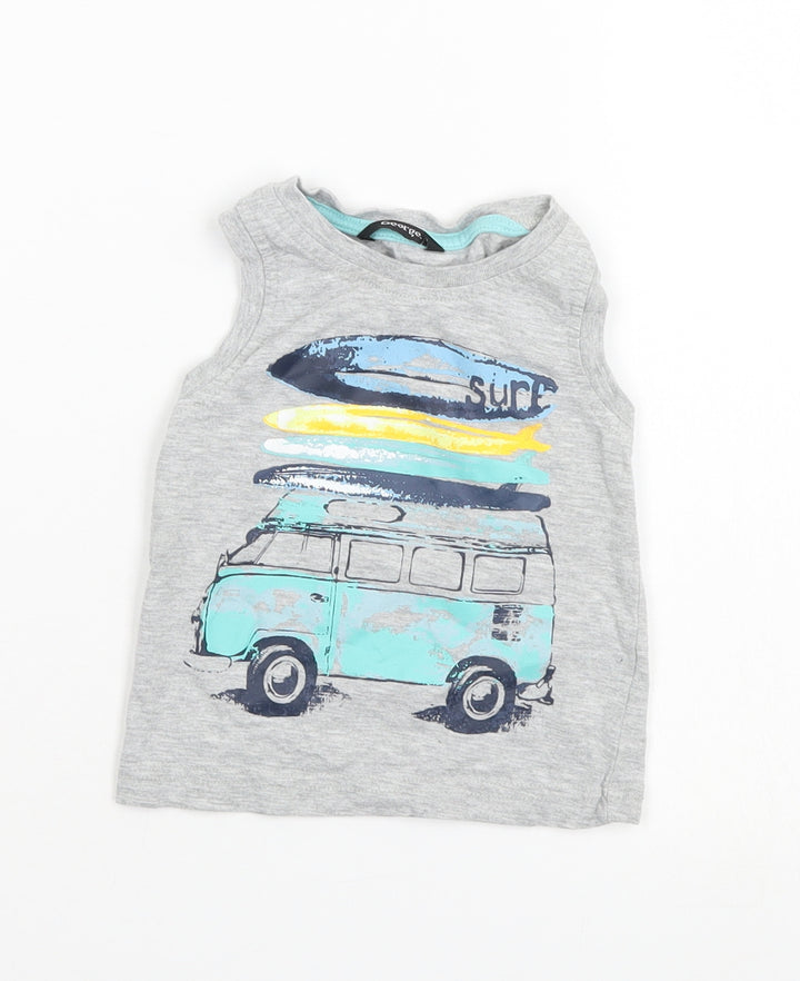 George Boys Grey   Basic Tank Size 9-12 Months