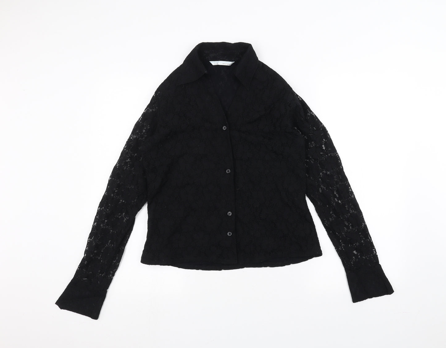 AMARANTO Womens Black   Basic Button-Up Size 16