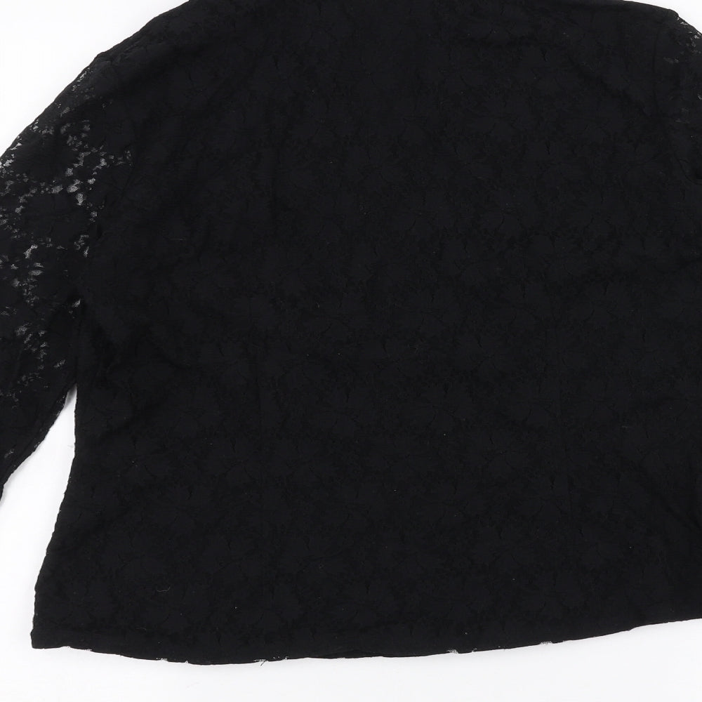 AMARANTO Womens Black   Basic Button-Up Size 16