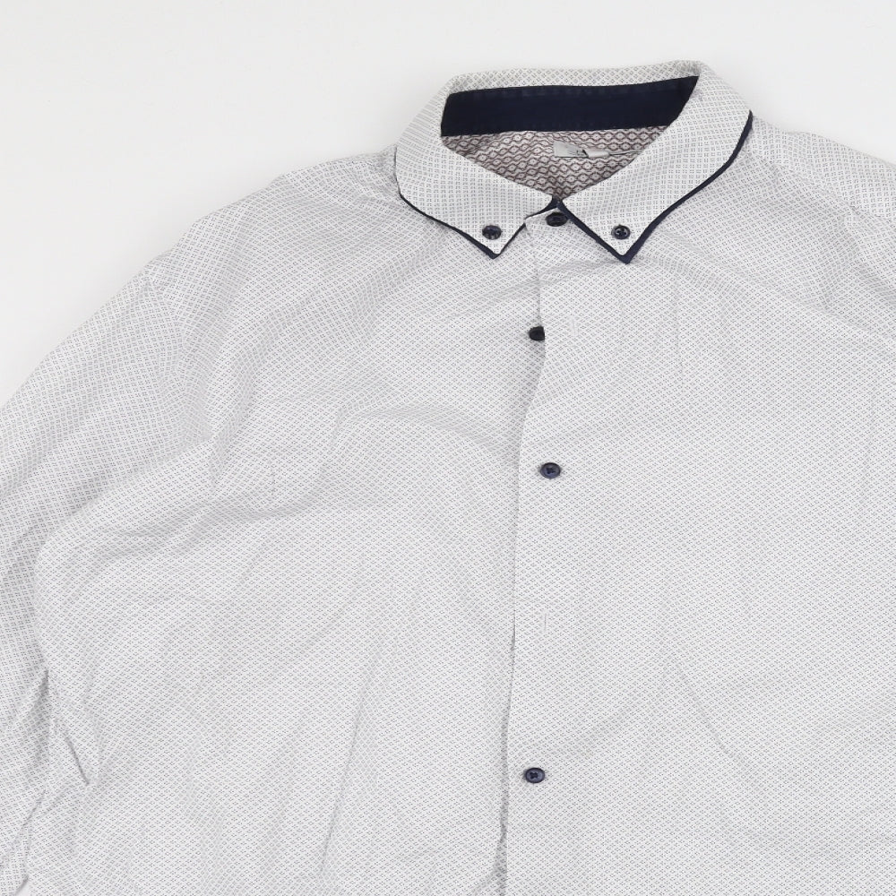 NEXT Mens White    Dress Shirt Size L