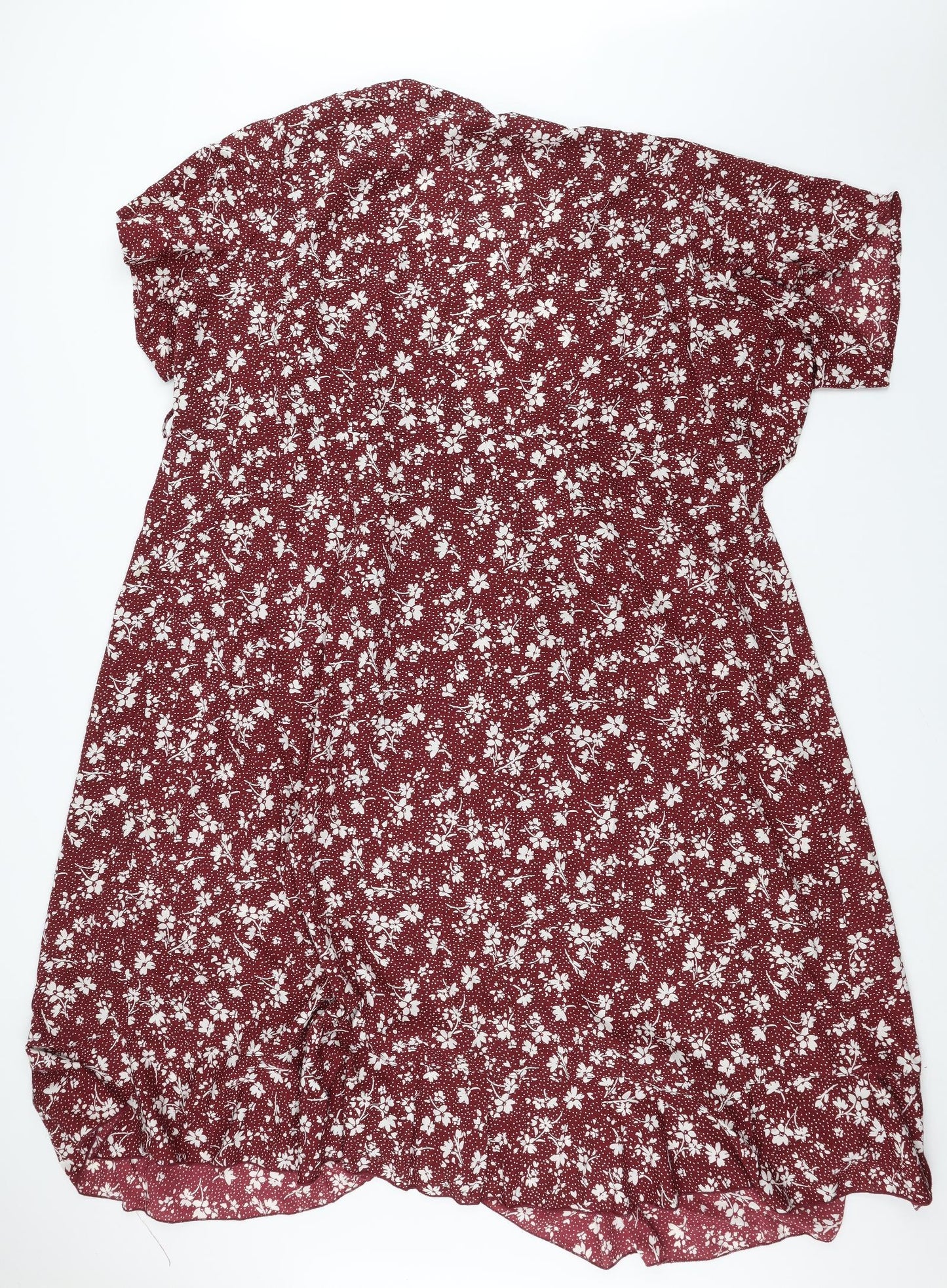 New Look Womens Red Floral  A-Line  Size 26