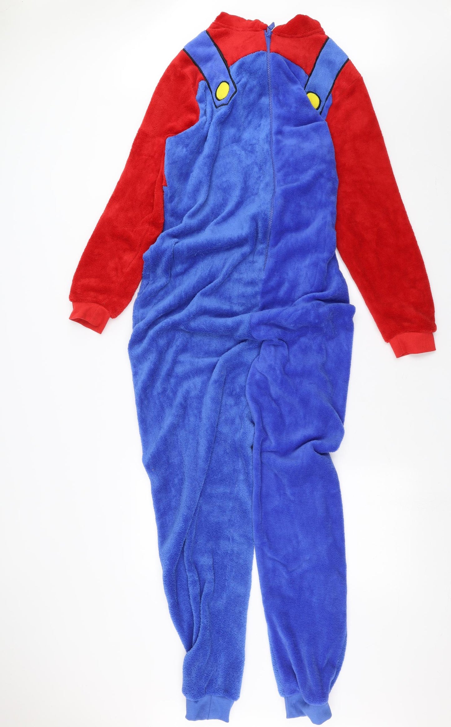 Super Mario Mens Blue Solid   One Piece Size M  - Mario