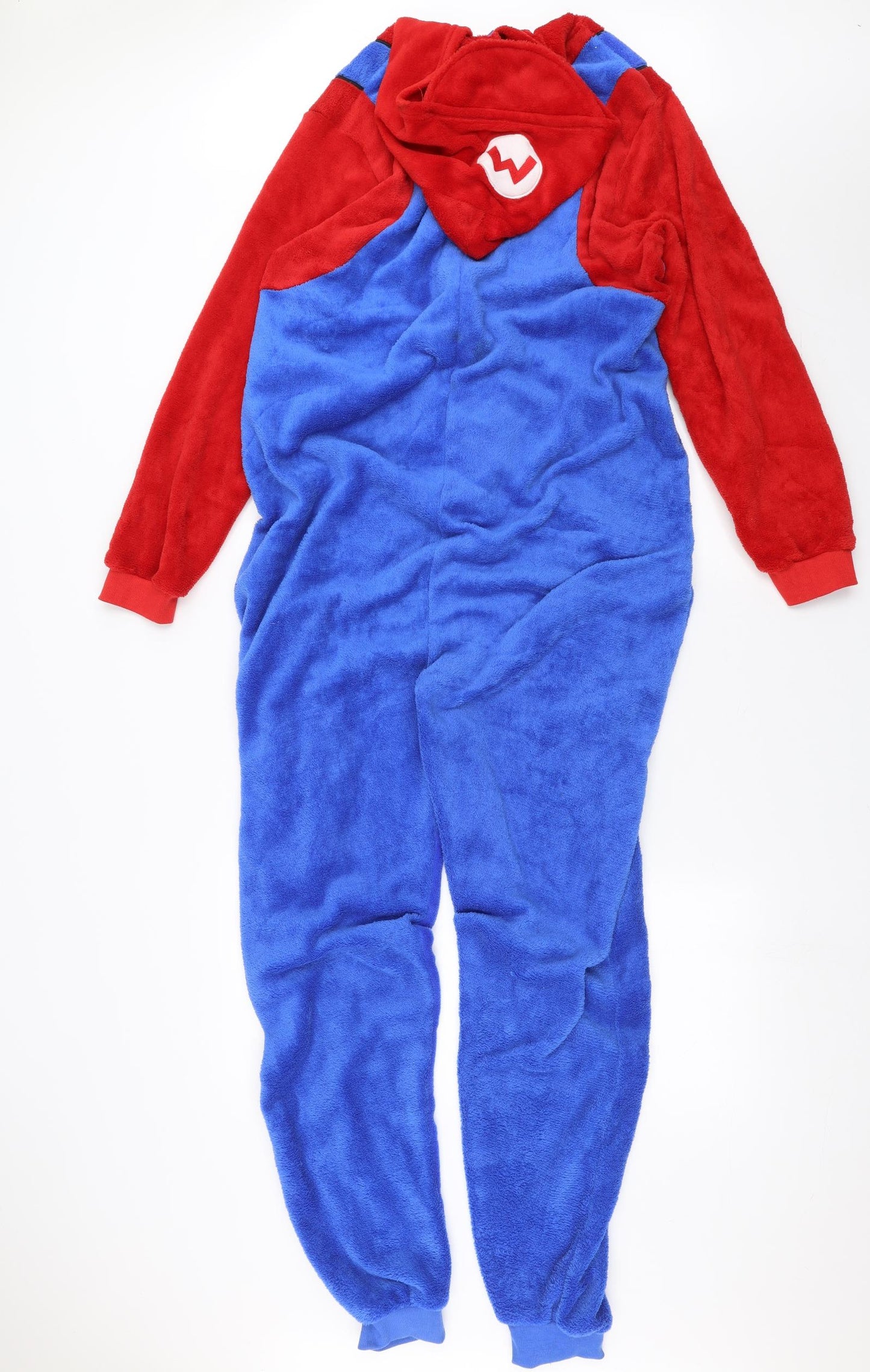 Super Mario Mens Blue Solid   One Piece Size M  - Mario