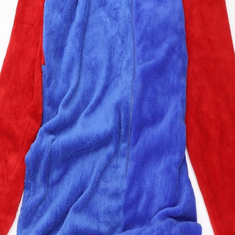 Super Mario Mens Blue Solid   One Piece Size M  - Mario