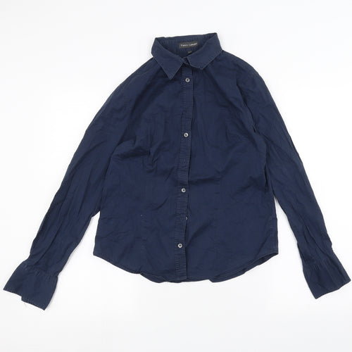 Franco Callegari Womens Blue   Basic Button-Up Size 10