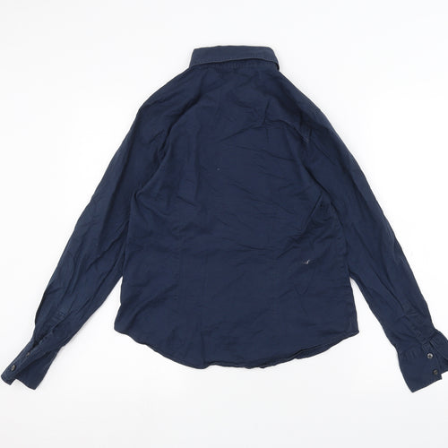 Franco Callegari Womens Blue   Basic Button-Up Size 10