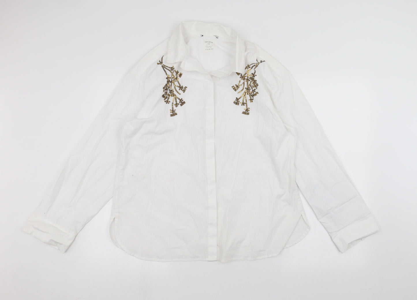 Preworn Mens White    Dress Shirt Size 14