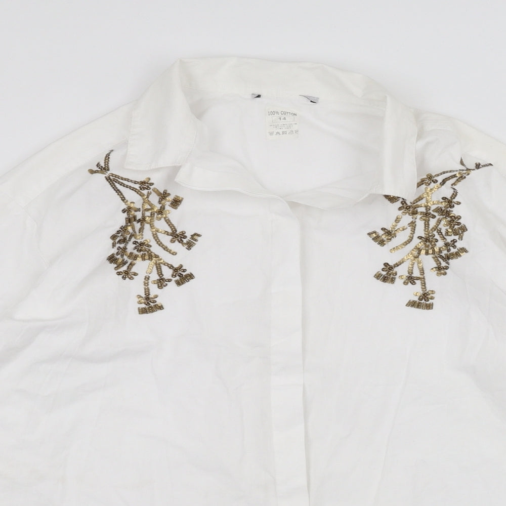 Preworn Mens White    Dress Shirt Size 14