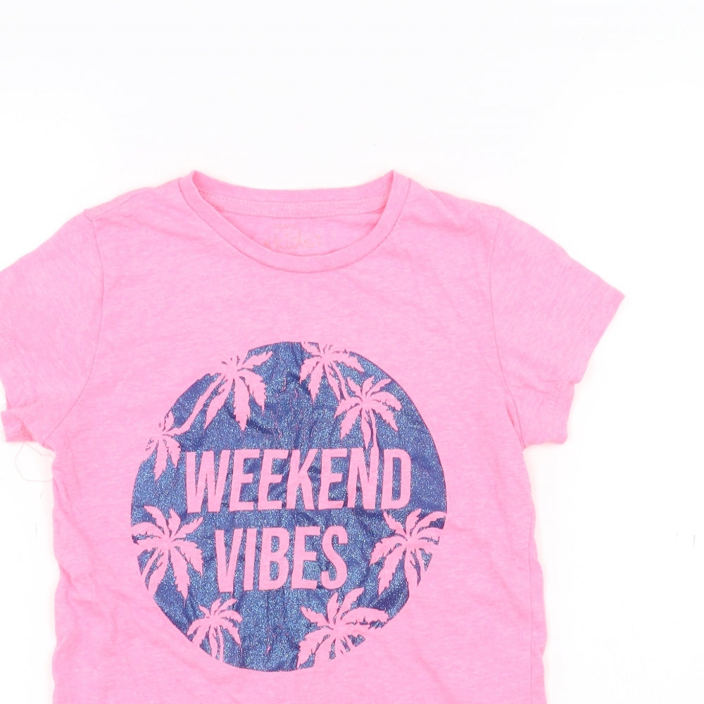 PEP&co Girls Pink   Basic T-Shirt Size 9-10 Years