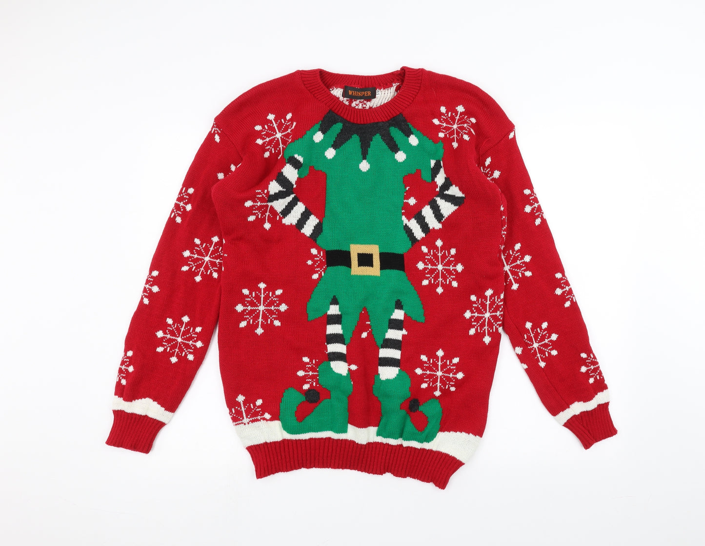 Whisper Mens Red   Pullover Jumper Size M  - chrismas jumper